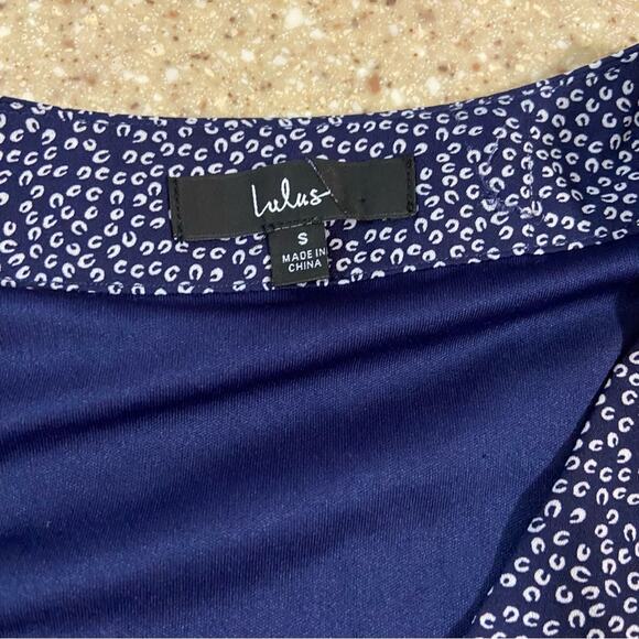 Lulus Flirty Frolic Navy Blue Print Button-Up Midi Dress - Picture 10 of 11